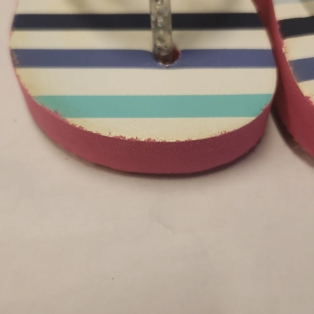 Carters Sandals 3-6 months flip-flop elastic back stripe